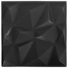 Sienų plokštės 48 vnt. 50 x 50 cm Diamond Juodas XPS Putplastis