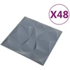 Sienų plokštės 48 vnt. 50 x 50 cm Diamond Pilkas XPS Putplastis