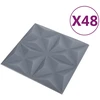 Sienų plokštės 48 vnt. 50 x 50 cm Origami Pilkas XPS Putplastis