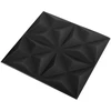 Sienų plokštės 48 vnt. 50 x 50 cm Origami Juodas XPS Putplastis