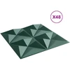 Sienų plokštės 48 vnt. 50 x 50 cm Origami Žalias XPS Putplastis