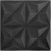 Sienų plokštės 48 vnt. 50 x 50 cm Origami Juodas XPS Putplastis