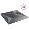 Sienų plokštės 48 vnt. 50 x 50 cm Star Pilkas XPS Putplastis