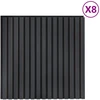 Sienų plokštės 8 pcs Antracito 60,5 x 60 cm