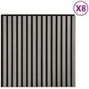 Sienų plokštės 8 pcs Pilka 60,5 x 60 cm