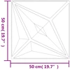 Sienų plokštės Žvaigždė 48 pcs Juodos žvaigždės 50 x 50 cm