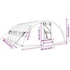 Šiltnamis su plieno rėmu, baltos spalvos, 6x5x2,3m, 30m²
