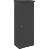 Siuntų dėžutė su saugykla Juoda 44,5 x 29 x 110,5 cm Plienas