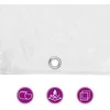 Skaidrus brezentas su kilpelėmis, 2x2 m, PVC