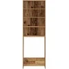 Skalbimo mašinos spintelė Old Wood 64x24x190 cm