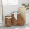 Skalbinių krepšys 2 pcs Ruda Kubu ratanas