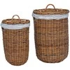 Skalbinių krepšys 2 pcs Ruda Kubu ratanas
