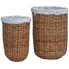 Skalbinių krepšys 2 pcs Ruda Kubu ratanas