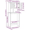 Skalbyklės spinta VIGO Ruda ir medaus ruda 72,5 x 27 x 161 cm
