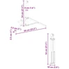 Skėtis stovai Balta Plienas for 25-32 mm Pole