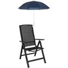 Skėtis su laikikliu 2 pcs Jūrinė mėlyna Ø 105 x 86 cm