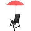 Skėtis su laikikliu 2 pcs Ugnies plytų raudona Ø 105 x 86 cm