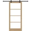 Slankios durys ORKDAL Natūrali ir juoda 93 x 211 cm