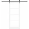 Slankios durys 83 x 211 cm Tvirtos pušies mediena ir stiklas