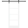 Slankios durys 83 x 202 cm Tvirtos pušies mediena ir stiklas