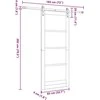 Slankios durys ORKDAL Balta ir juoda 83 x 202 cm