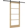 Slankios durys Natūrali ir juoda 93 x 202 cm
