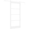 Slankios durys 93 x 202 cm Tvirtos pušies mediena ir stiklas