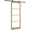 Slankios durys ORKDAL Natūrali ir juoda 93 x 232 cm