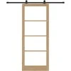 Slankios durys ORKDAL Natūrali ir juoda 93 x 232 cm
