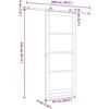 Slankios durys ORKDAL 93 x 232 cm Natūrali ir juoda