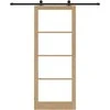 Slankios durys ORKDAL 93 x 232 cm Natūrali ir juoda