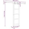 Slankios durys ORKDAL 61 x 198,5 cm Balta ir juoda