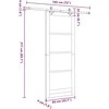 Slankios durys ORKDAL Balta ir juoda 83 x 211 cm