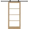 Slankios durys ORKDAL Natūrali ir juoda 93 x 202 cm