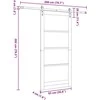 Slankios durys 93 x 202 cm Tvirtos pušies mediena ir stiklas