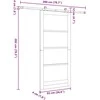 Slankios durys ORKDAL 93 x 202 cm Natūrali ir juoda