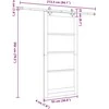 Slankios durys Balta 93 x 202 cm