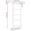 Slankios durys ORKDAL 93 x 232 cm Natūrali ir juoda