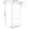 Slankios durys ORKDAL 93 x 211 cm Natūrali ir juoda