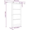 Slankios durys ORKDAL 93 x 202 cm Natūrali ir juoda