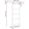 Slankios durys ORKDAL 93 x 232 cm Natūrali ir juoda