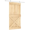 Slankios durys 100 x 210 cm Natūrali ir Balta