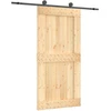 Slankios durys 100 x 210 cm Natūrali ir juoda