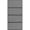 Slankios durys 102.5 x 205 cm Grūdintas stiklas ir aliuminis