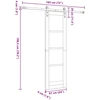Slankios durys 61 x 198,5 cm Pušies medienos masyvas