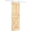 Slankios durys 70 x 210 cm Natūrali ir Balta