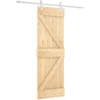 Slankios durys 70 x 210 cm Natūrali ir Balta