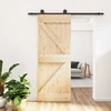 Slankios durys 70 x 210 cm Natūrali ir juoda