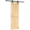 Slankios durys 70 x 210 cm Natūrali ir juoda