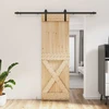 Slankios durys 70 x 210 cm Natūrali ir juoda